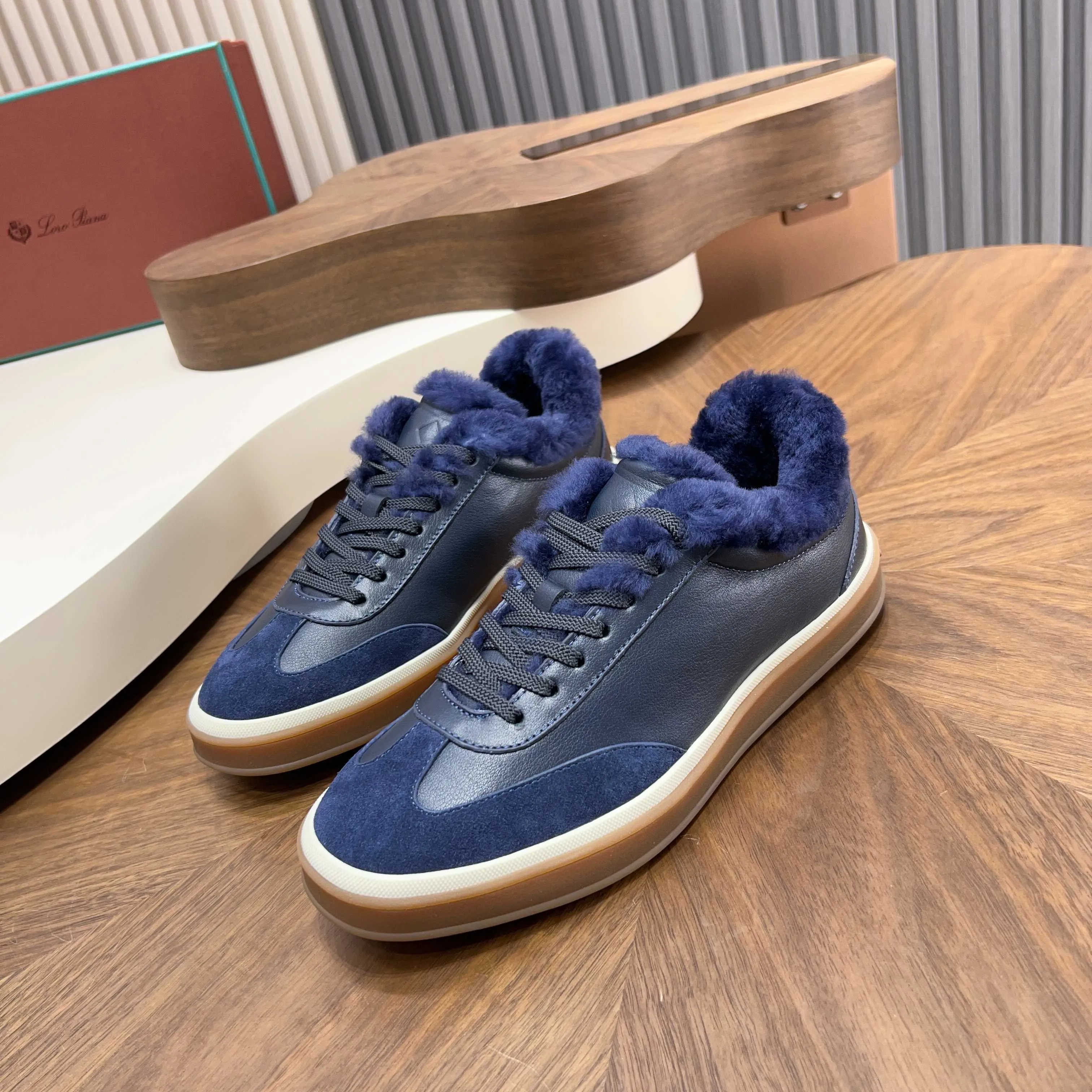 💰740 Loro Piana - Classic casual wool shoes, men's lace-up casual shoes and sneakers, high-quality lightweight and comfortable fabrics, suitable for outdoor leisure, the color is young and energetic, and it looks great with sportswear or casual suits! Code number: 39-44 (45, 46, can be customized)